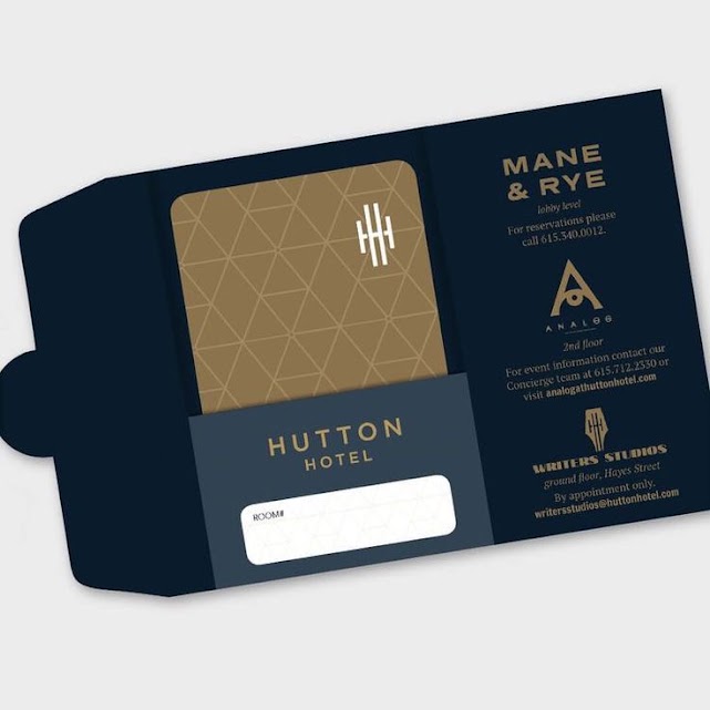 Luxury hotel key card holder